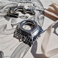 6MM 2G Silver Ear Weight Hangers Teardrop Hangers  Ornate Stretched Lobes Pair