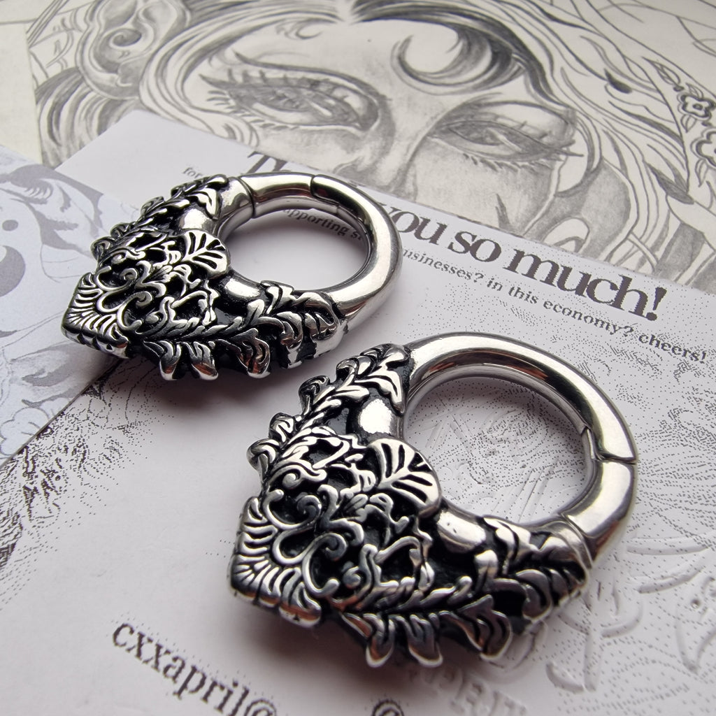 5MM 4G Floral Ear Weights | Stretched Ears / Lobes Gauges Tunnels Plugs