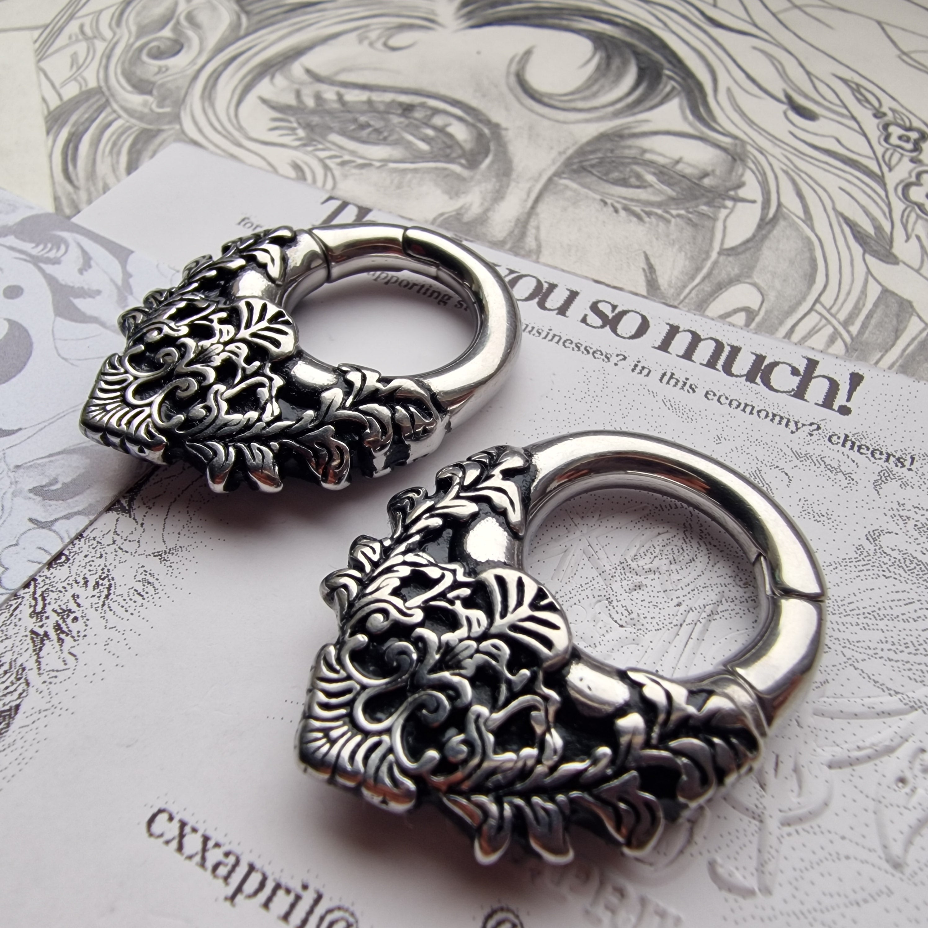 5MM 4G Floral Ear Weights | Stretched Ears / Lobes Gauges Tunnels Plugs