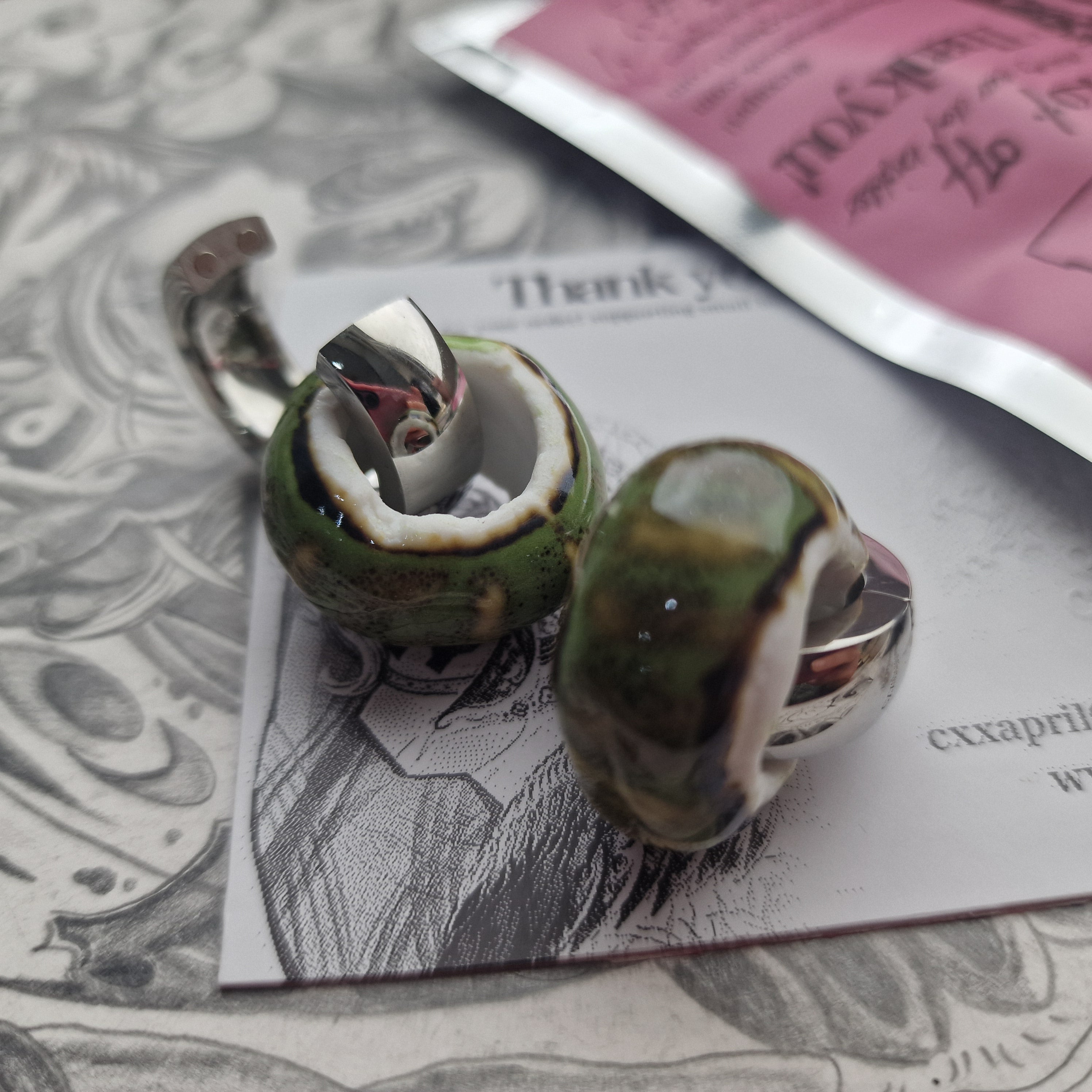 5MM 4G Green Silver Ear Weights Ceramic Plugs Gauges Earrings Alternative Jewelry | CXAPRIL