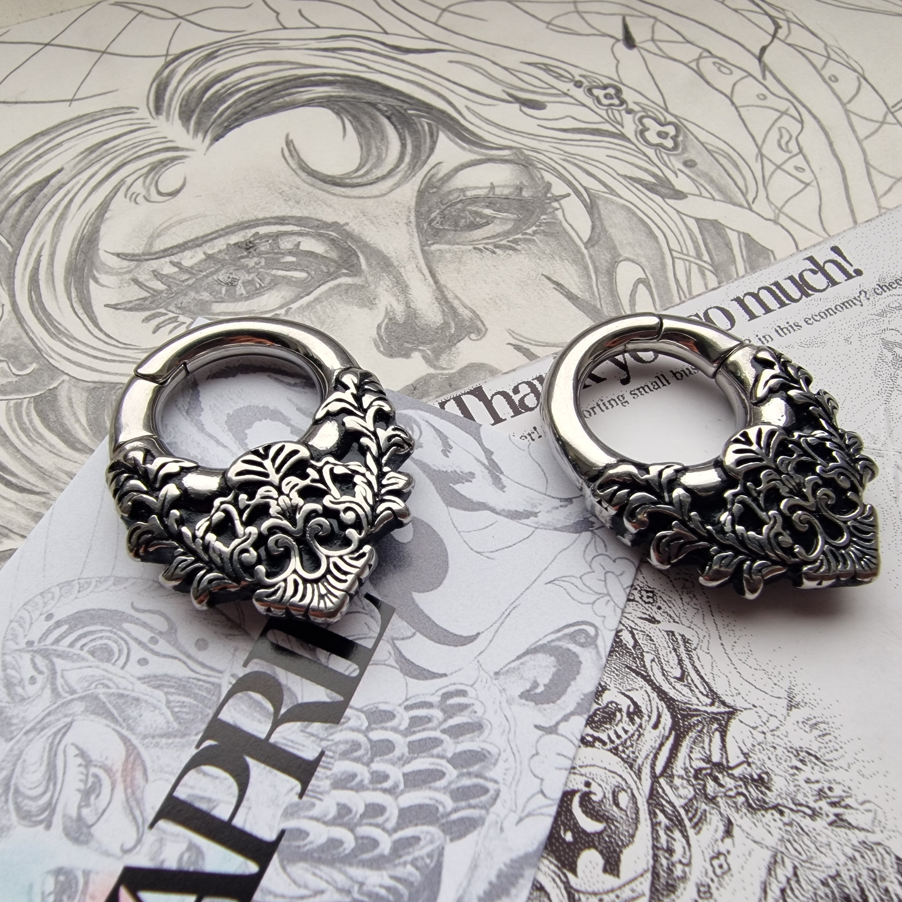 5MM 4G Floral Ear Weights | Stretched Ears / Lobes Gauges Tunnels Plugs