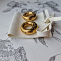 6MM 2G  Gold Flower Ear Hanger Hoop Ear Weights Gauges Stretched lobes tunnels